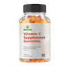 Gummies &agrave; la vitamine C de marque priv&eacute;e en bouteille avec une formule v&eacute;g&eacute;talienne &agrave; faible teneur en sucre