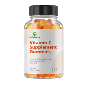 Gummies &agrave; la vitamine C de marque priv&eacute;e en bouteille avec une formule v&eacute;g&eacute;talienne &agrave; faible teneur en sucre
