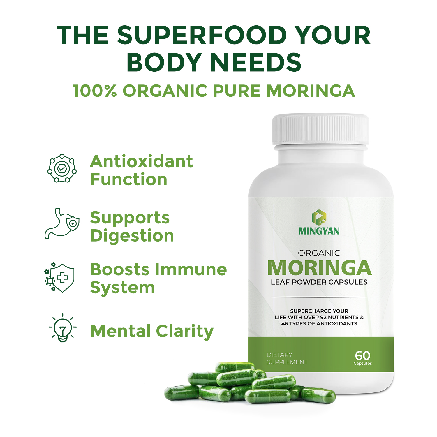 C&aacute;psulas de Moringa
